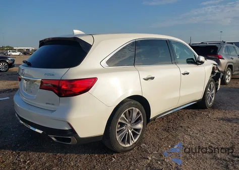 2018 Acura Mdx Technology Package Acurawatch Plus Pkg z USA, uszkodzony, nr VIN 5J8YD4H59JL019615